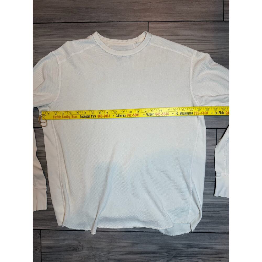 rag & bone Size Large Men's Cream Pullover Shirt Casual - Picture 3 of 7